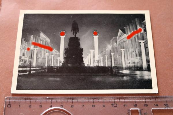 alte Postkarte - Berlin Unter den Linden im Festschmuck